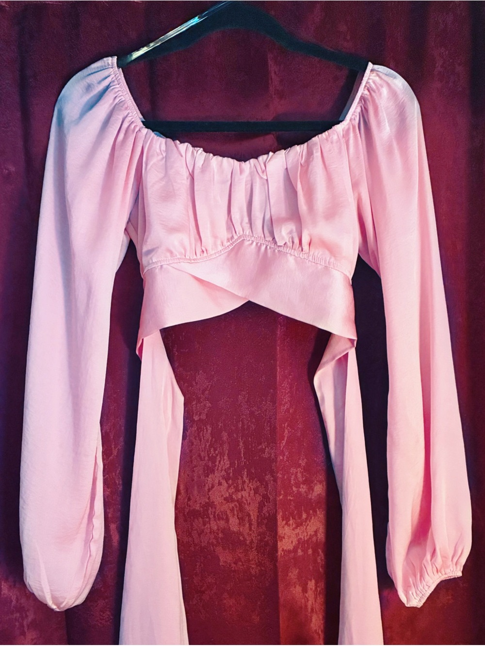 Puff Sleeve Wrap Blouse